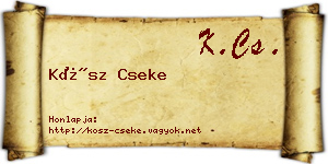Kósz Cseke névjegykártya